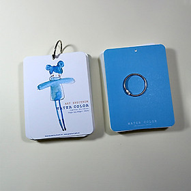 Giấy vẽ màu nước Postcard 40 tờ  khổ (9 x 12) cm - Màu xanh dương