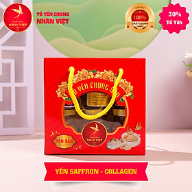 Lốc 6 Hũ Yến Sào Chưng Saffron Collagen Nhân Việt 30% Yến Nguyên Chất Hũ 70ml