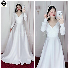 Đầm maxi mặc cưới tay dài hở lưng dây cườm ivy fashion -size S/M/L - MS160Y đi biển dự tiệc dạo phố bigsize gợi cảm sexy