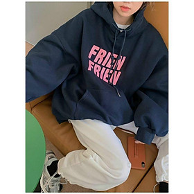 Hình ảnh Áo khoác Hoodie FRIEN unisex form rộng nón to chất nỉ bông dày cao cấp mềm mịn tay phồng có bigsize