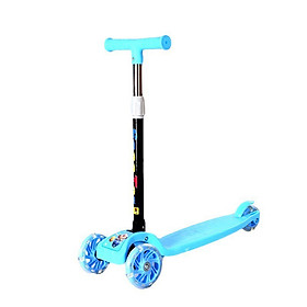 Xe scooter cho bé xe trượt scooter NHỰA trẻ em 3 bánh gấp gọn có đèn phát sáng