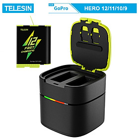 Mua Combo dock sạc nhanh TELESIN + 1 viên pin Telesin Fast Charging dùng cho GoPro Hero 12/11/10/9