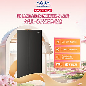 [SALE SỐC] Tủ lạnh Aqua Inverter 646 lít AQR-S682XA(BL) - Bảo hành 2 năm - Freeship toàn quốc - Hàng chính hãng