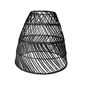 Handwoven Rattan Lamp Shade Light Fixture Shade for Kitchen Cafe Living Room