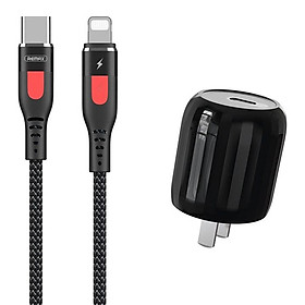 Mua Combo Củ Sạc Remax RP-T11 và Cáp Sạc Nhanh 18W Chuẩn PD Type C to Lightning - Hàng Chính Hãng