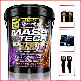 Sữa tăng cân tăng cơ Mass Tech Extreme 2000 22lbs (~10kg) – Hỗ trợ Tăng Cân Nhanh + Tăng Sức Mạnh từ nguồn dinh dưỡng đầy đủ như 1 bữa ăn - Hàng nhập khẩu chính hãng - Thương hiệu Muscletech - Kèm quà tặng