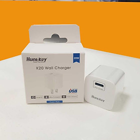 Mua Cục sạc nhanh Huntkey 20W Type-C PD 5V-3A 9V-2.22A  PPS 3.3V -11V 1.8A (HKC02009022-0A2) - Hàng chính hãng