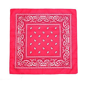 Bộ sưu tập khăn vuông cotton bandana turban XO Vintage BDN01 54x54cm - BDN01.5 Hồng đậm