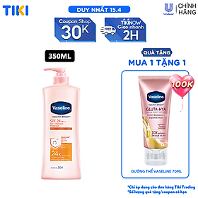 Sữa Dưỡng Thể 350Ml Vaseline Dưỡng Ẩm Sáng Da Chống Nắng Spf24Pa++ Sun + Pollution Protection Bảo Vệ Da Tới 4H Với Spf 24 Pa++