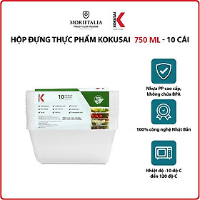 Mua Combo 10 Hộp nhựa đựng thực phẩm Kokusai an toàn Moriitalia Dùng Cho Tủ Lanh và Lò Vi Sóng