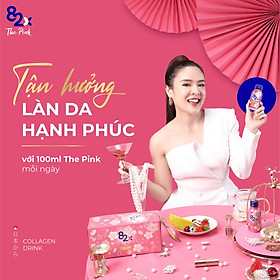 Nước uống 82X The Pink Collagen dành cho nữ giúp đẹp da đến từ Nhật Bản 1 hộp x 10 chai