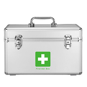 Vilscijon Wei Jian medical box home first aid kit out of the box medical storage box with lock aluminum alloy family medicine box multi-function large medicine box 3312