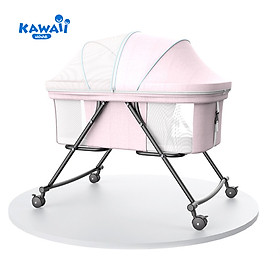 Nôi cho bé sơ sinh KAWAII HOME, Nôi em bé gấp gọn, di chuyển dễ dàng - Bảo hành 12 tháng (TẶNG: Nệm + Màn)
