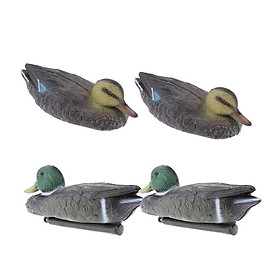 2Pair Artificial Mallard Duck Decoy Statue Drake Figurine Hunting Decoy