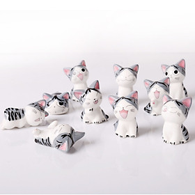 Mua Tượng trang trí gốm sứ mèo Chii-Chi s 5x3cm - 1 con - hình ngẫu nhiên