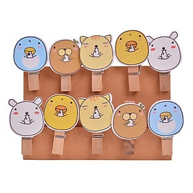 Nơi bán Bộ Kẹp Ảnh Gỗ - Animals 4 (10 Cái) - Giá Từ -1đ