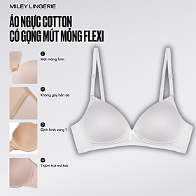 Áo Ngực Nữ Không Gọng Cotton Lụa Flexi Miley Lingerie BRC
