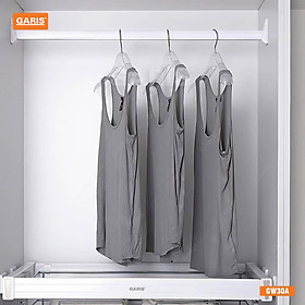 Thanh suốt treo quần áo, bằng hợp kim nhôm, màu trắng Garis GW30A