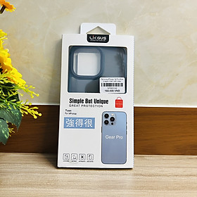 Ốp lưng dành cho iPhone 14 Pro Max Likgus lưng nhám chống sốc tốt- Hàng chính hãng