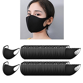 100pcs Mouth Mask Reusable Dust Proof Face Mask Black