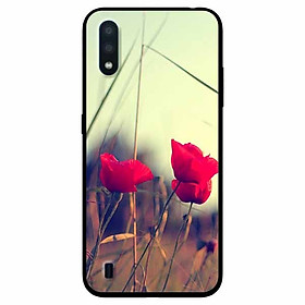 Ốp lưng dành cho Samsung A01 mẫu Ba Nụ Hoa Đỏ