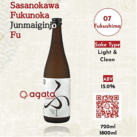 Rượu Sake SASANOKAWA FUKUNOKA JUNMAI GINJO 720ML 15%