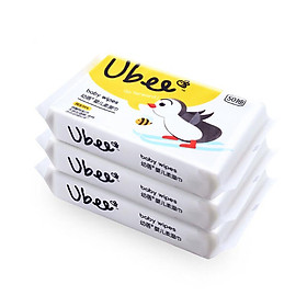 Khăn Giấy Ướt Lau Trẻ Ubee - Lô 80 Miếng*3 Gói