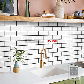 Decal gạch bông trang trí dán bếp, dán tường - mã HV166