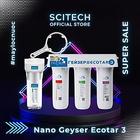 Mua Máy lọc nước Nano Geyser Ecotar 3 kèm bộ đơn lọc thô 10 inch by Scitech - Hàng chính hãng