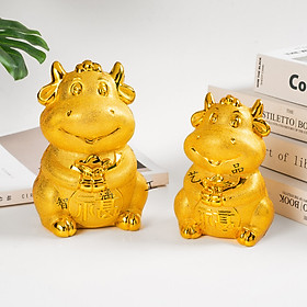 Ống đựng tiền tiết kiệm hình trâu vàng - ống đựng tiền lì xì siêu xinh năn năm 2021