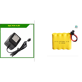 Mua Pin kèm Sạc adapter 4.8V 700mah Ni Cd Pin sạc xe điều khiển