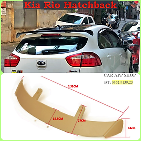 Đuôi Gió Thể Thao Cho Xe Kia Rio Hatchback , Cộc , 1 Đầu , Chất Liệu Nhựa ABS . Lắp Được Cho Tất Cả Các Đời Xe