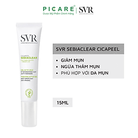 Gel Làm Giảm Mụn SVR Sebiaclear Cicapeel Tuýp 15ml - SCI