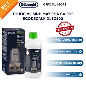 Dung dịch tẩy cặn máy pha cà phê DeLonghi EcoDecalk 500ml – Vệ Sinh An Toàn - Hiệu Quả - Hàng Chính Hãng