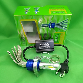 Đèn pha 2 màu F5 BMA chân h4 cắm như zin sài điện máy và điện bình cực tiện