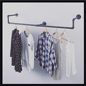 Mua Kệ ống nước giá treo quần áo  giá ống nước treo quần áo trưng bày cho shop thời trang (Tặng Kèm Tranh Decor)