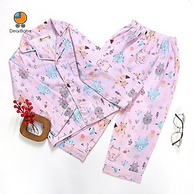 freeship Set Pijama Họa Tiết Cho Bé DearBaby P-06