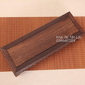 Đế gỗ , đôn gỗ chữ nhật gỗ tự nhiên để đặt tượng , trang trí phong thủy loại 24x9 Cm