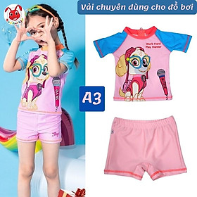 Đồ bơi cho bé trai -gái hình chó cứu hộ 10-39kg - độ co giãn tốt- Kiến Lửa - A3 hồng - 5