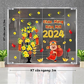 Mua DECAL TRANG TRÍ TẾT 2024 CHO CỬA KÍNH TIỆM VÀNG