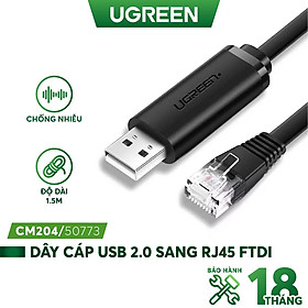 Mua Dây cáp USB 2.0 sang RJ45 FTDI UGREEN CM204 50773 60813 (chuẩn 8 pin) hàng chính hãng