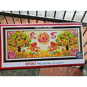 Tranh đính đá Phúc Lộc Thọ Df267-120x50cm