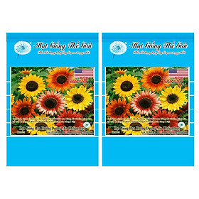 Bộ 2 Gói Hạt Giống Hoa Hướng Dương - Mix Nhiều Màu (Helianthus annuus) 30h