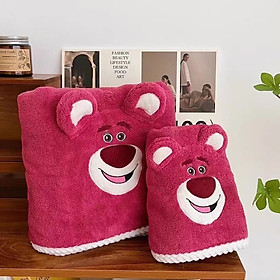Mua Bộ Khăn Tắm Và Khăn Mặt Gấu Dâu