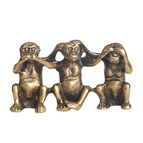 Hình ảnh Monkey Ornament Figurines Scene Layout Living Room Traditional Art Sculpture