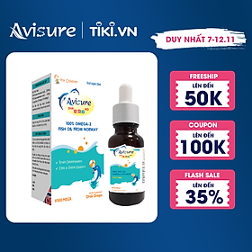 Avisure DHA Smart Kid - DHA tinh khiết cho trẻ THÔNG MINH, MẮT SÁNG dạng nhỏ giọt 20ml