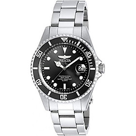 Invicta Men's 8932OB Pro Diver Analog Quartz Silver; Dial color - Black Stainless Steel Watch