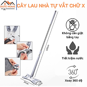 Cây Lau Nhà Tự Vắt Thông Minh Chữ X Xoay 360 Độ