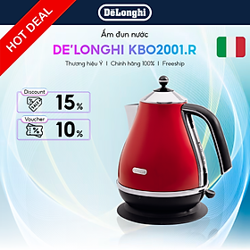 Mua  Hàng chính hãng  Ấm đun nước siêu tốc DeLonghi Icona KBO2001 (B/ R)