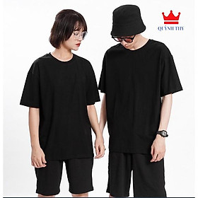 Áo thun TRƠN Unisex Nam Nữ Form rộng tay lỡ Vải Thun Cotton mát mịn thấm hút mồ hôi